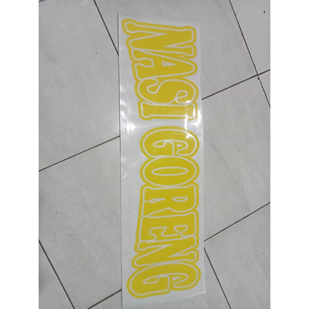 

stiker nama merek kaca dagangan bebas reques kata kata