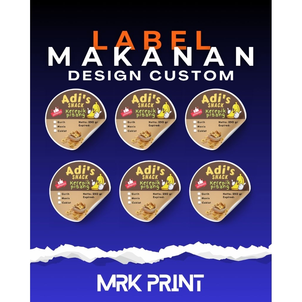 

Label | Stiker | Makanan | Custom | 5×5cm