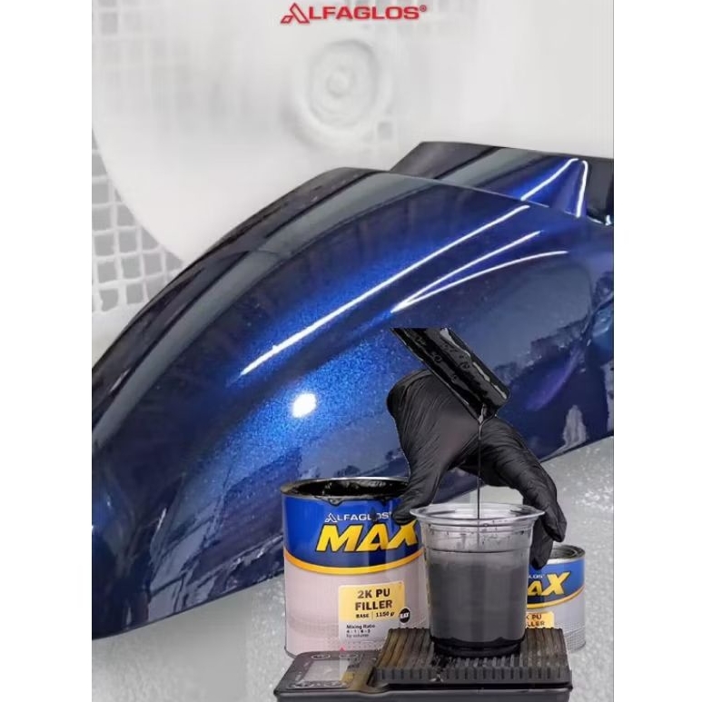 Poksi PU Cat Dasar Epoxy PU MAX Alfa glos Filler 2K Cat Dasar Mobil Motor