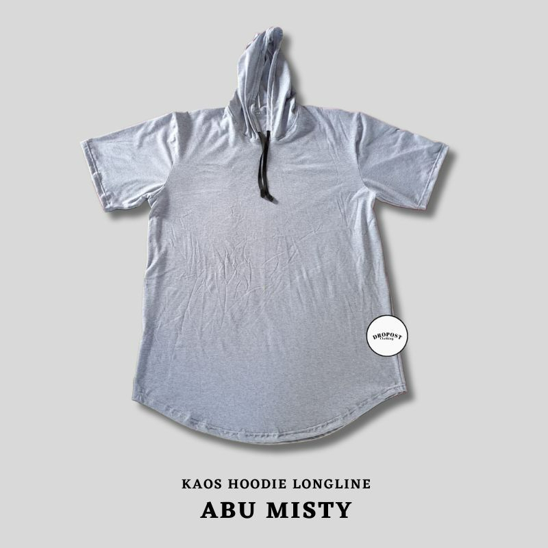 KAOS TSHIRT HOODIE POLOS LONGLINE KURTA LENGAN PENDEK JUMBO BIG SIZE OVERSIZE KATUN COMBED COWOK CEW