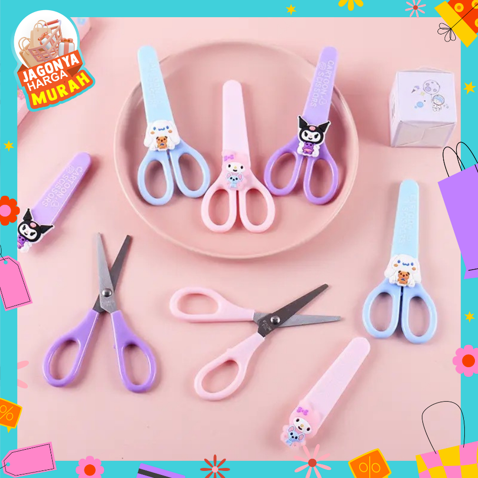 

JHM Gunting Motif Karakter Lucu Alat Tulis Anak Sekolah Kartun Diy Kertas Tangan Kantor ATK Scissors Mini