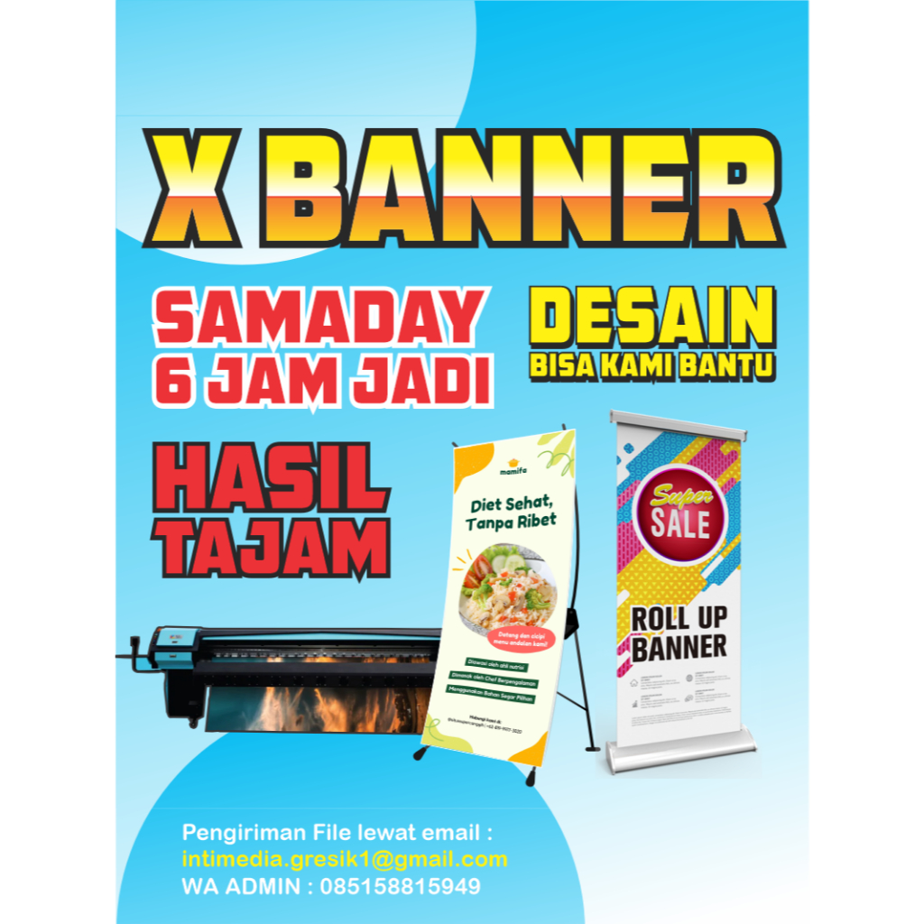 

Cetak Y Banner - 60 x 160 Cm/ Lebih Kokoh Dari X Banner/ Standing Banner/Banner Wisuda/Xbanner