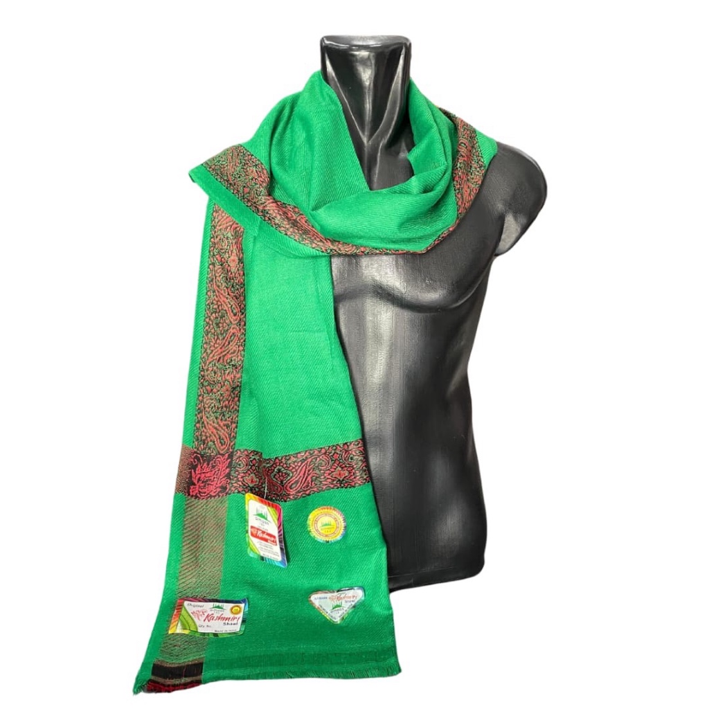 Sorban Armaan Kashmiri Shawl Hijau KUALITAS PREMIUM 100% Original