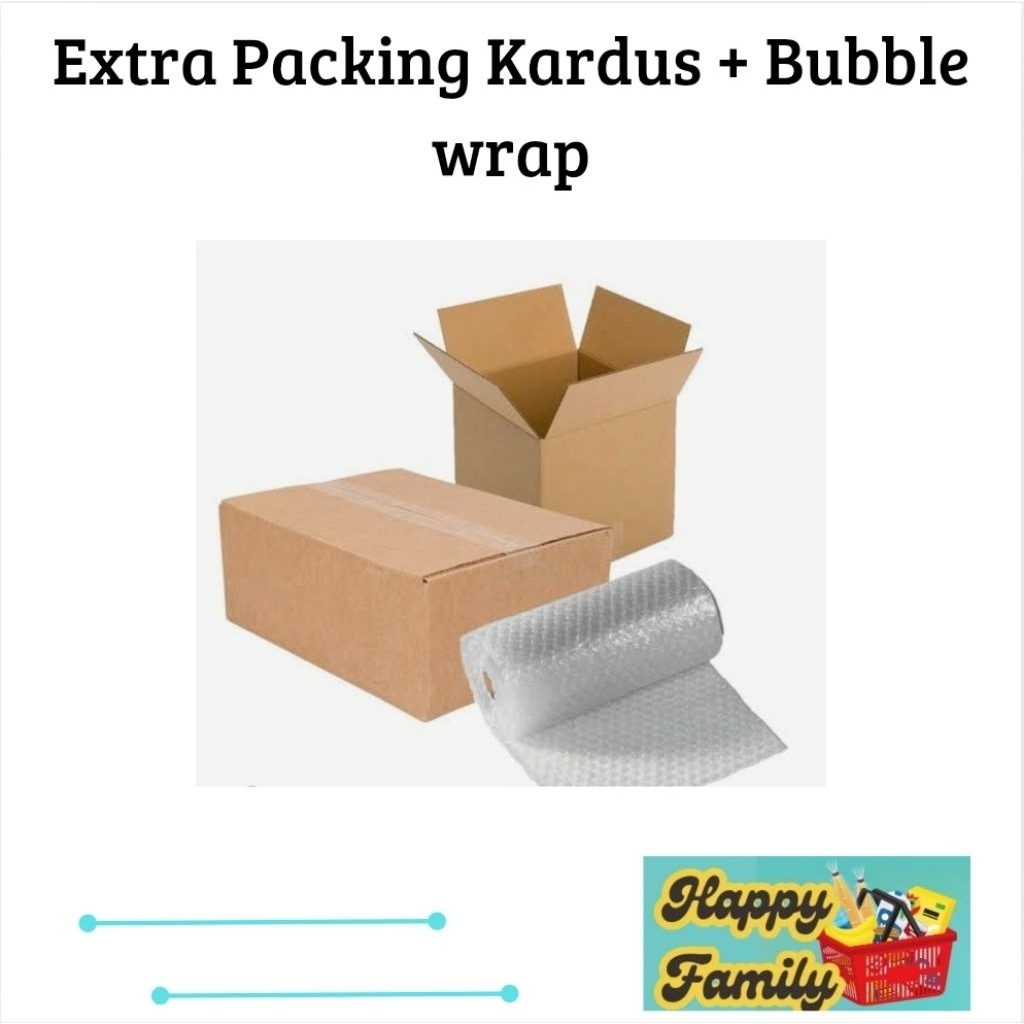 

Extra Packing Kardus + Bubble Wrap
