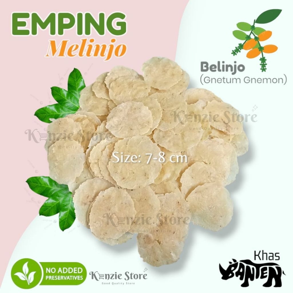 

Emping Melinjo Mentah Super Ukuran 7-8cm Kerupuk Emping Khas Banten Belinjo (Gnetum Gnemon)