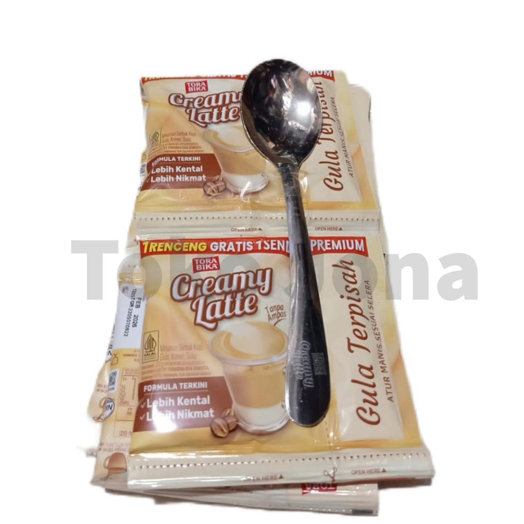 

Kopi TORABIKA CREAMY LATTE 1 RENTENG gratis sendok cantik