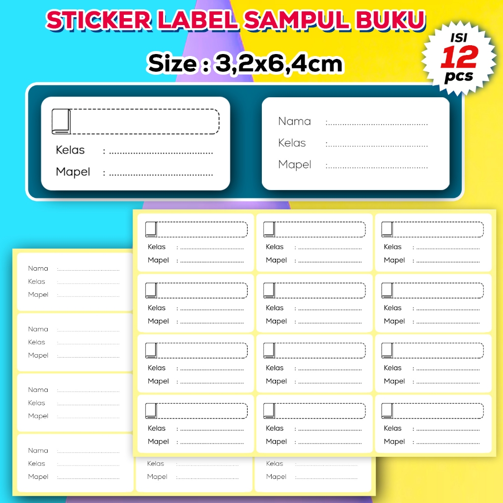 

Label Sticker Mapel ( Stiker Mata Pelajaran ) Stiker Nama Buku Tulis Sekolah - Pak si 12 Label