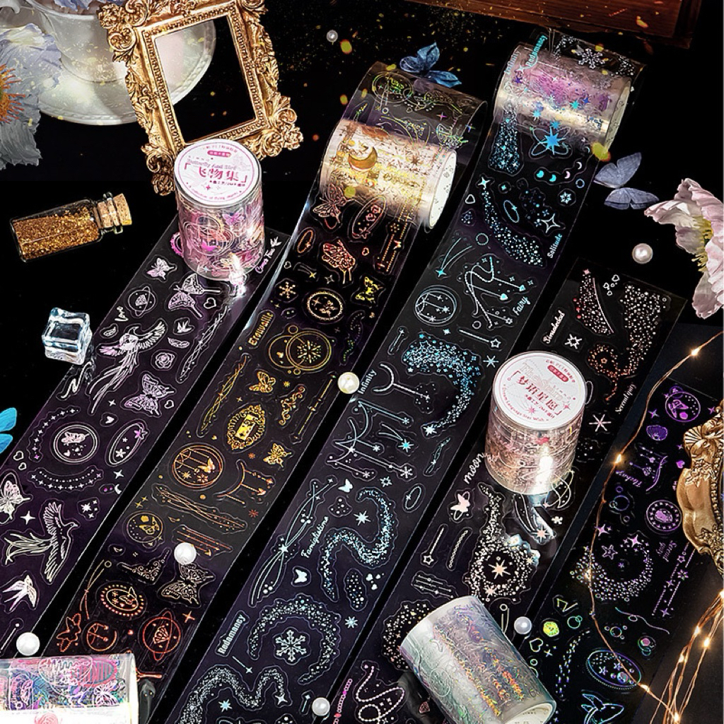 

Sticker Tape Bintang Galaxy PET 10cm - Washi Tape Aesthetic Journal Scrapbook DIY Lucu