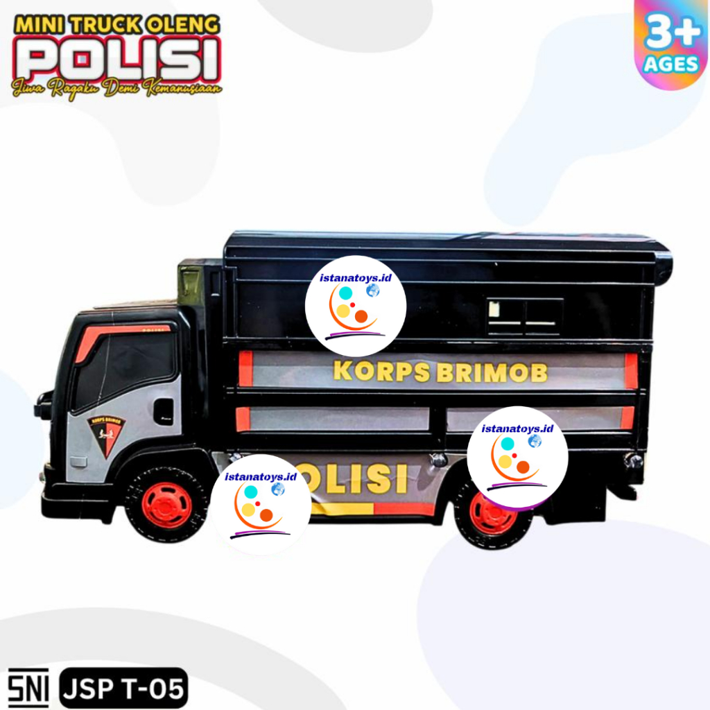 ID Mainan Anak Basuri Mini Truck Oleng POLISI JSP Kode T-05