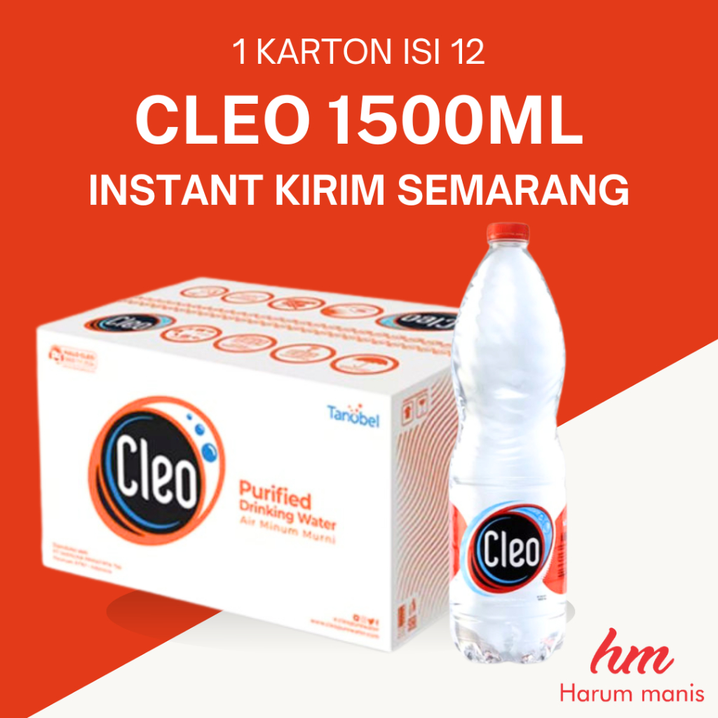 

Cleo Air Mineral botol besar 1500ml isi 12 Instant Semarang
