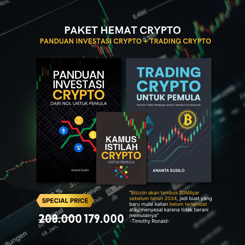 Paket Trading Crypto (Trading Crypto + Investasi Crypto) Hemat 2 Buku Bonus Kamus Crypto - Yash Medi