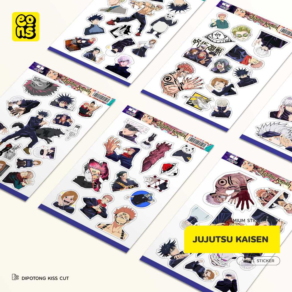 

Stiker Pack Anime JUJUTSU KAISEN 50PCS Waterproof Aesthetic- untuk Laptop, Motor, dan Helm - Paper Stationery