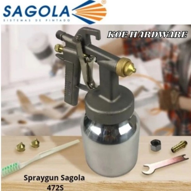 KoeHardware - Spraygun Tabung Bawah SAGOLA 472S/ Spraygun SAGOLA 472S Tabung Bawah Nozzle 1,3mm/Semp