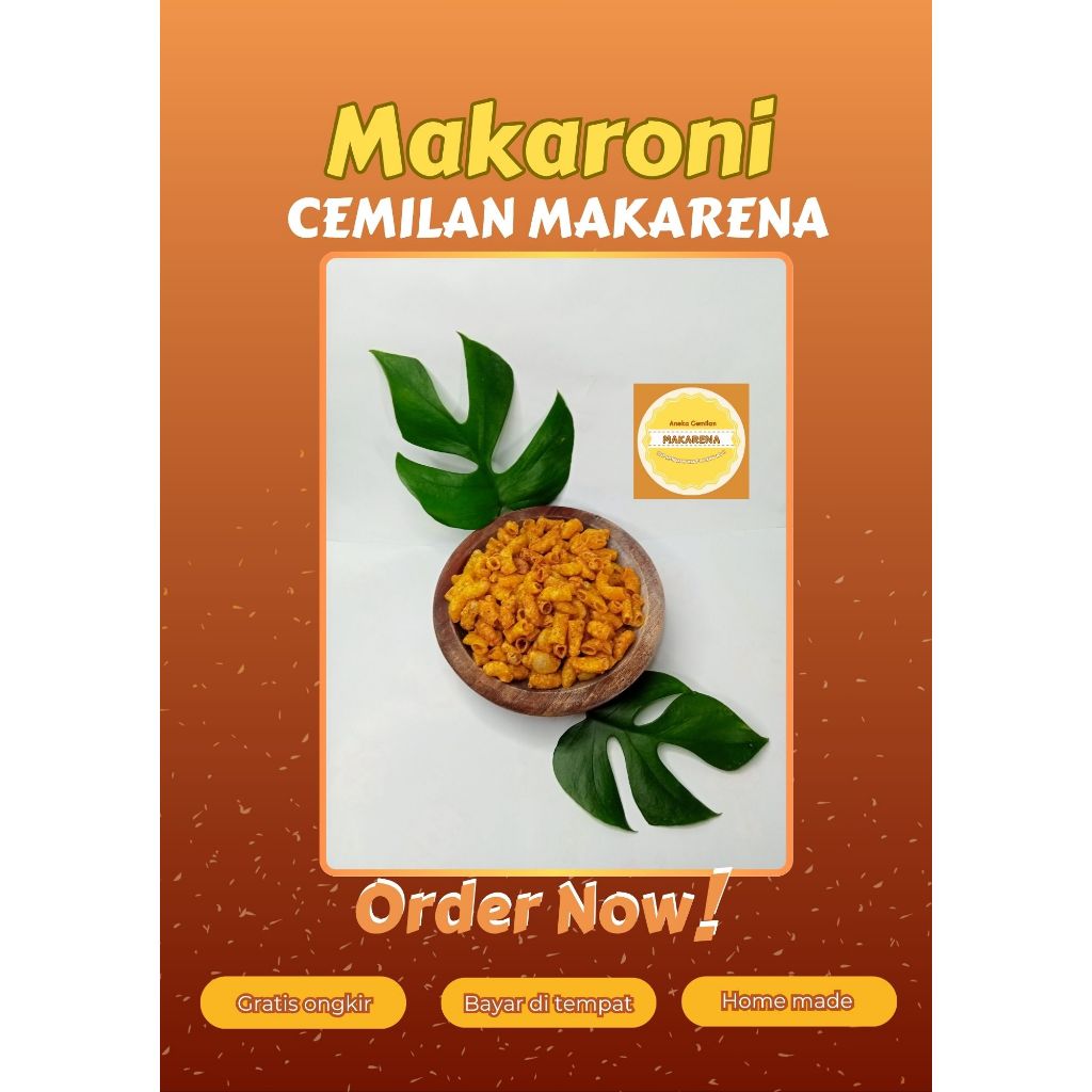 

Cemilan Makarena Makaroni Renyah Gurih Pedas Balado 200gr