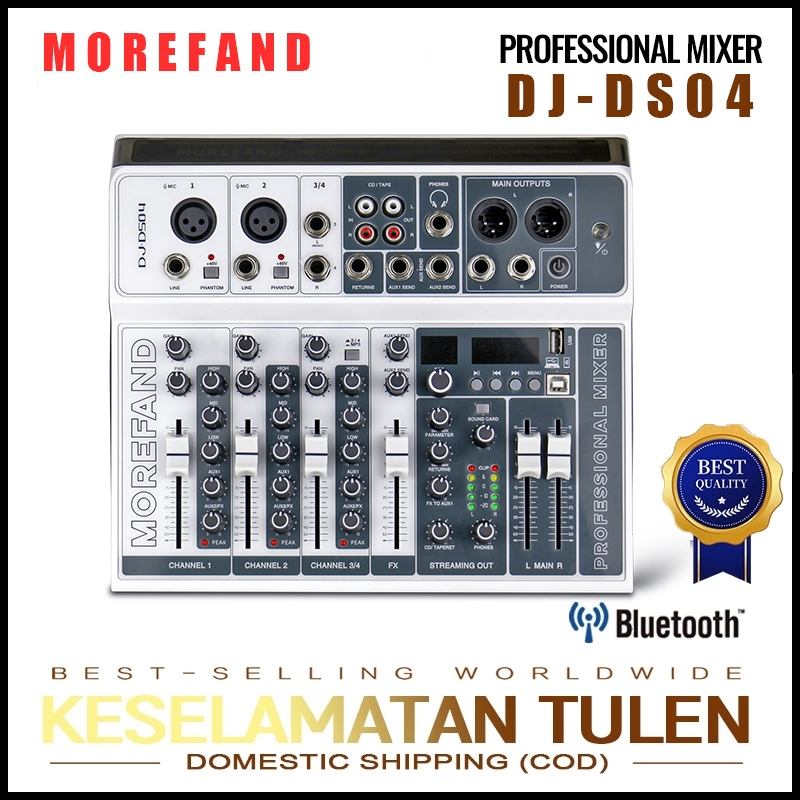 mixer sound audio system Bluetooth dsp USB 6 channel mini audio interface for recording 48v mixer wi