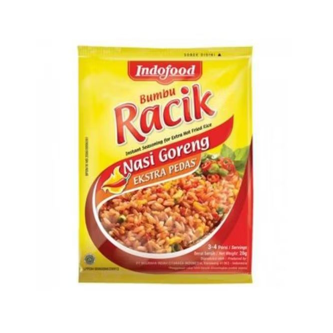 

Bumbu Racik - Nasi Goreng Extra Pedas 20 Gr ( 1 rcg isi 12 pcs )