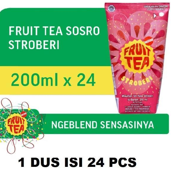 

Fruit Tea Sosro STRAWBERRY Genggam 200 ml - (HARGA 1 DUS ISI 24)