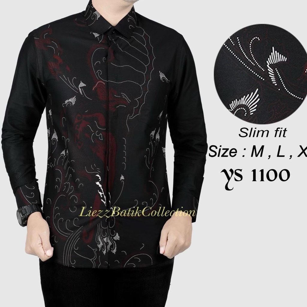 READY XXL BAJU RESMI BATIK PRIA SLIMFIT ASLI LENGAN PANJANG