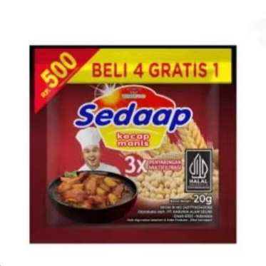 

Kecap Manis Sedaap Sachet 20 Gr ( 1 rcg isi 12 pcs )