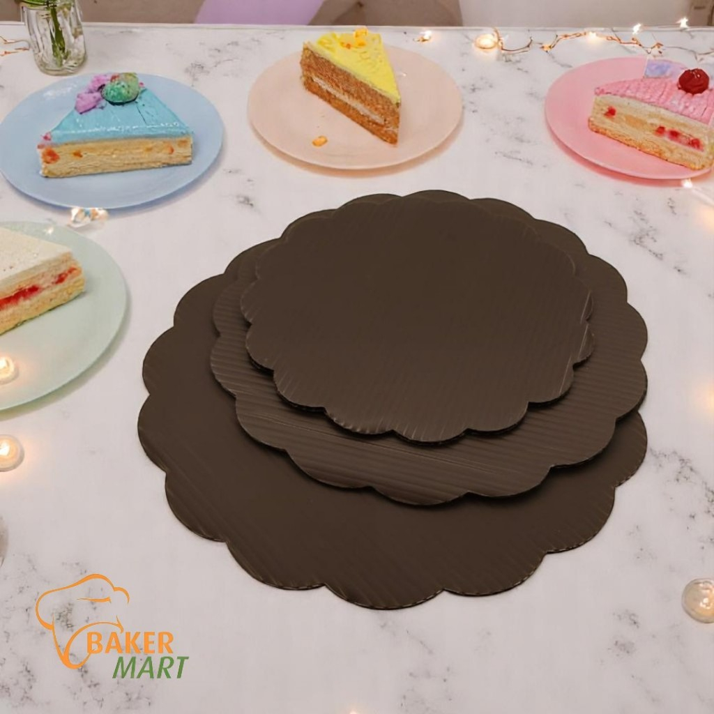 Tatakan Coklat Bulat / Alas Kue Ukuran 15/18/20/22/25/28/30cm