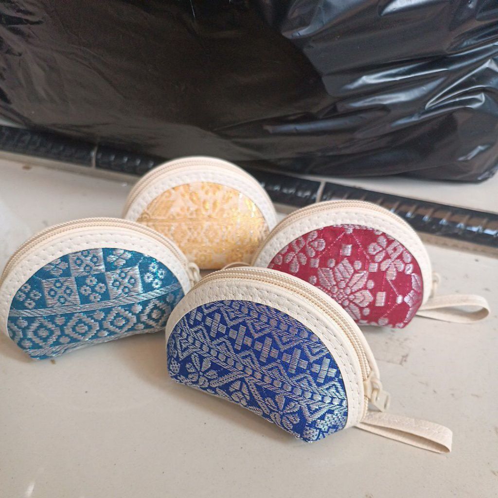 PROMO Souvenir dompet koin Mini Songket / Dompet Coin Resleting Kain songket