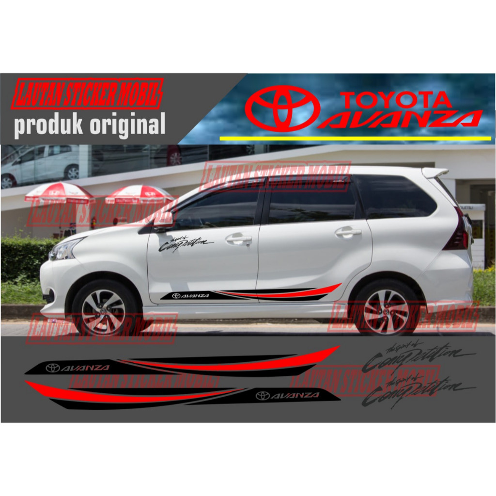 stiker mobil avanza all tipe cutting stiker lis bodi samping all new avanza veloz xenia terbaru