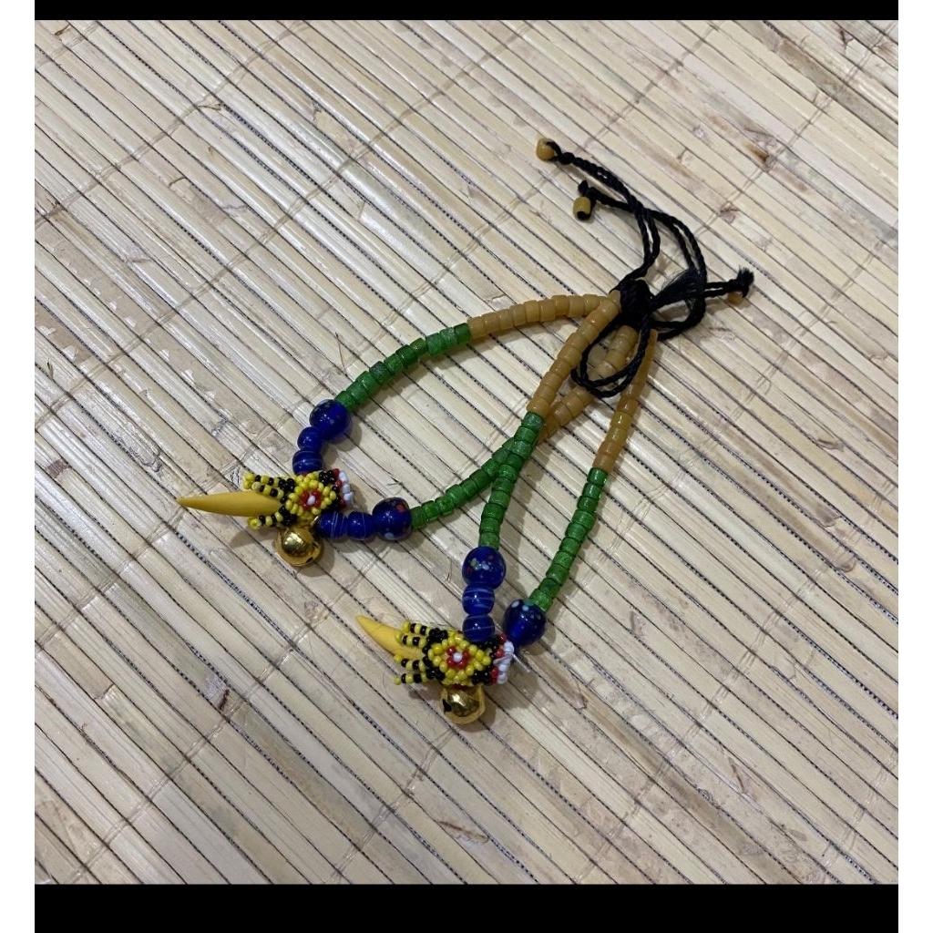 Gelang kaki Taring // Aksesoris Tari Dayak // Aksesoris Dayak