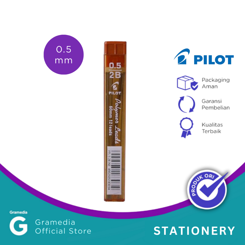 

Gramedia - PILOT PENCIL LEAD PLI-5J-40 0.5 2B