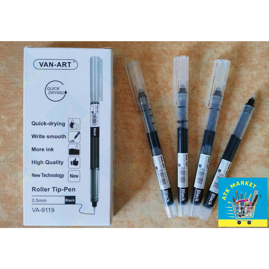 

Pulpen/ Bolpen/ Ballpoint Tutup van Art 0.5mm Hitam & Biru