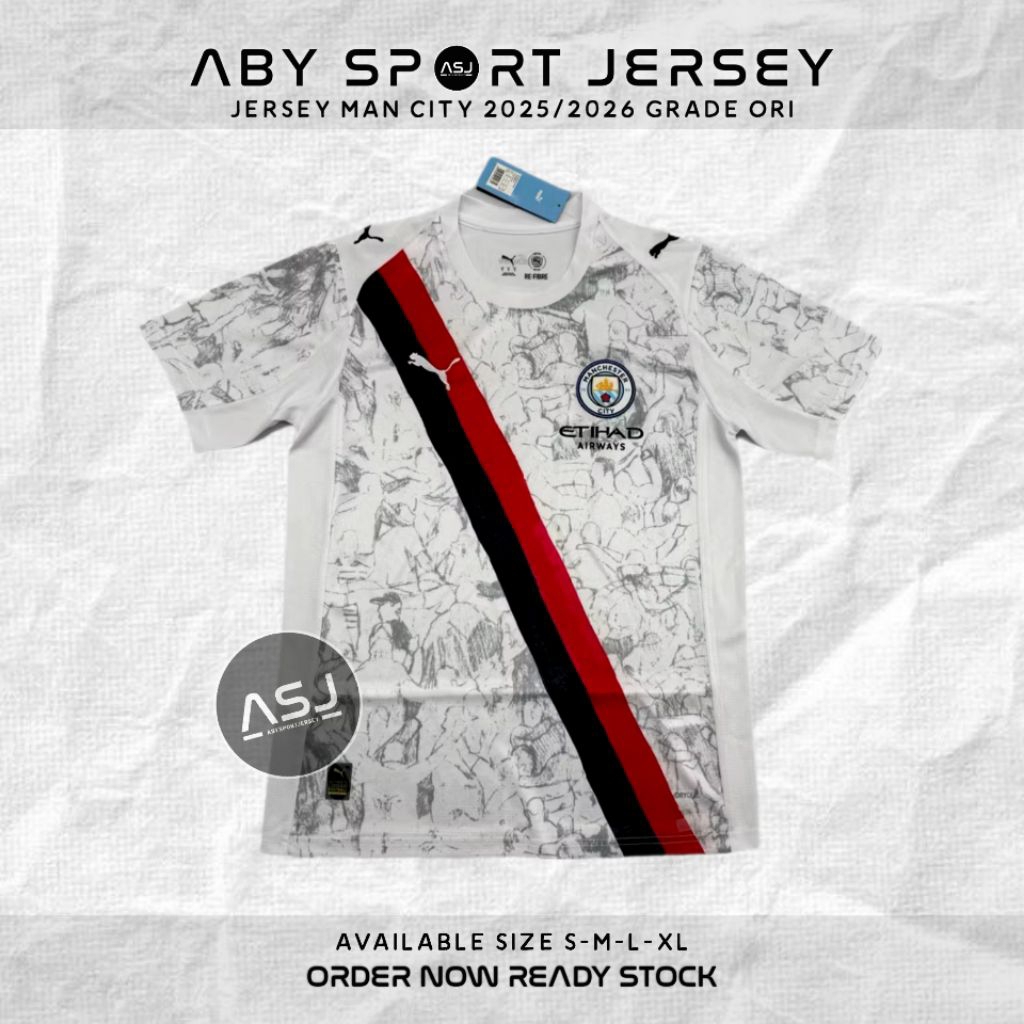 Jersey Bola Grade Ori Import Man City Away Musim Baru 25/26