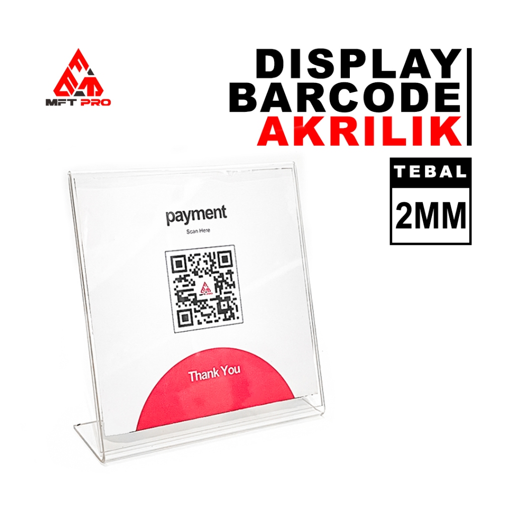 

MFT Pro Akrilik Tempat Brosur QR Menu Barcode Akrilik L Akrilik Barcode