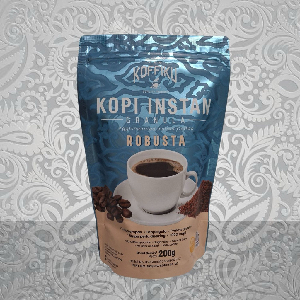 

KOFFIKU AGGLOMERATED ROBUSTA Instant Coffee/ Kopi Granule Instan