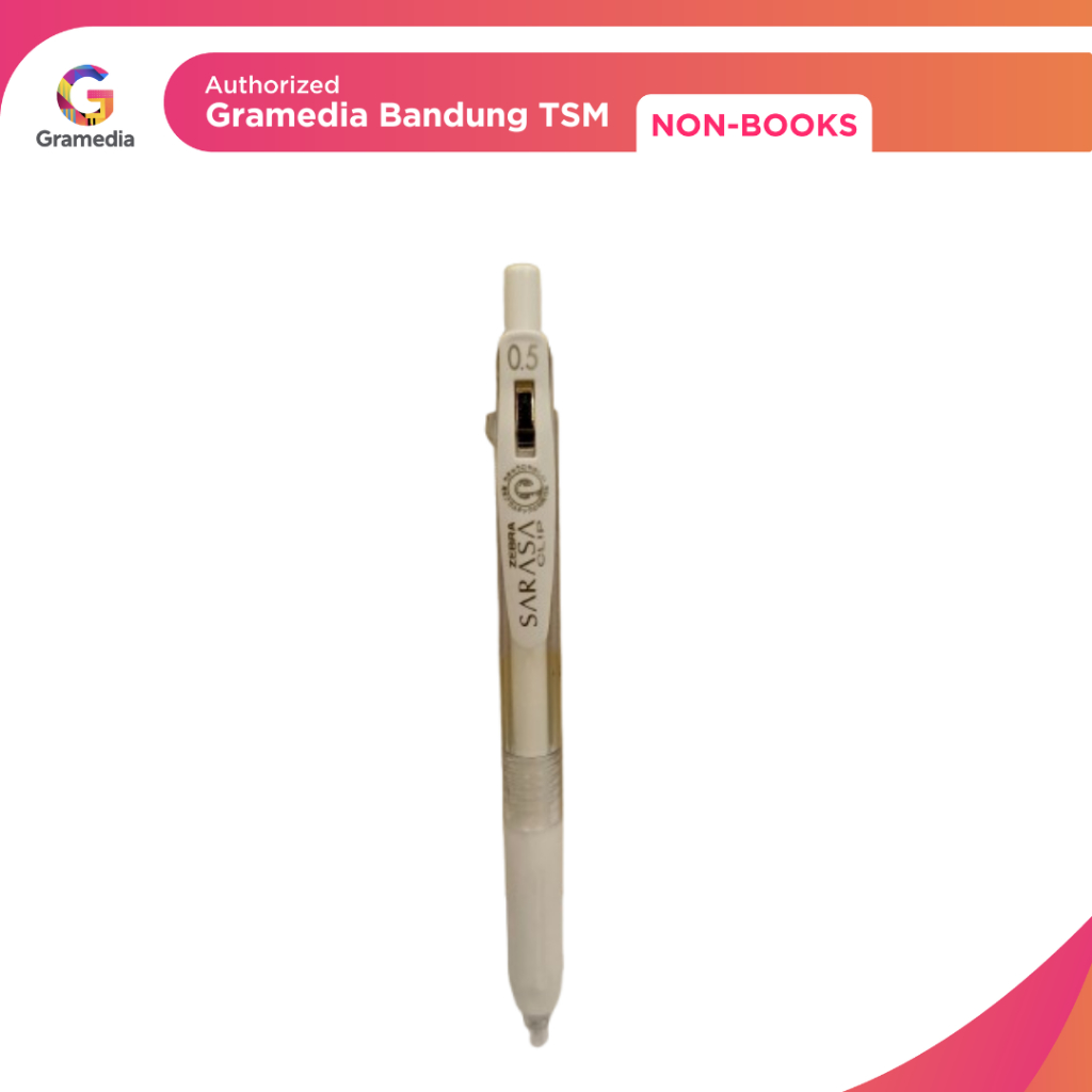 

Gramedia Bandung TSM - Pulpen Zebra Sarasa Clip 05 Milky White