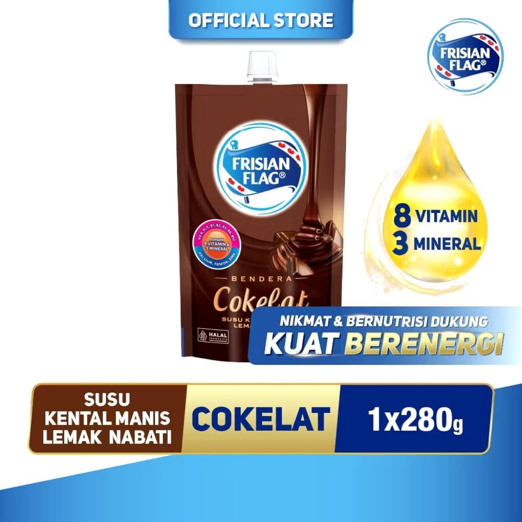 

Frisian Flag Bendera Kental Manis Cokelat Pouch 280g - 1 pcs