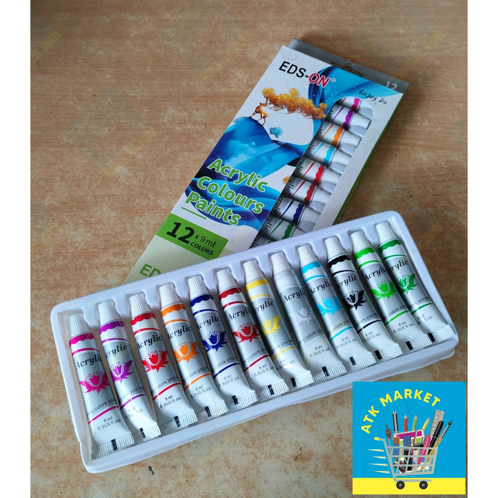 

CAT Acrylic 12 x 9ml / CAT AKRILIK SET 12 Warna Warni 9ml per warna