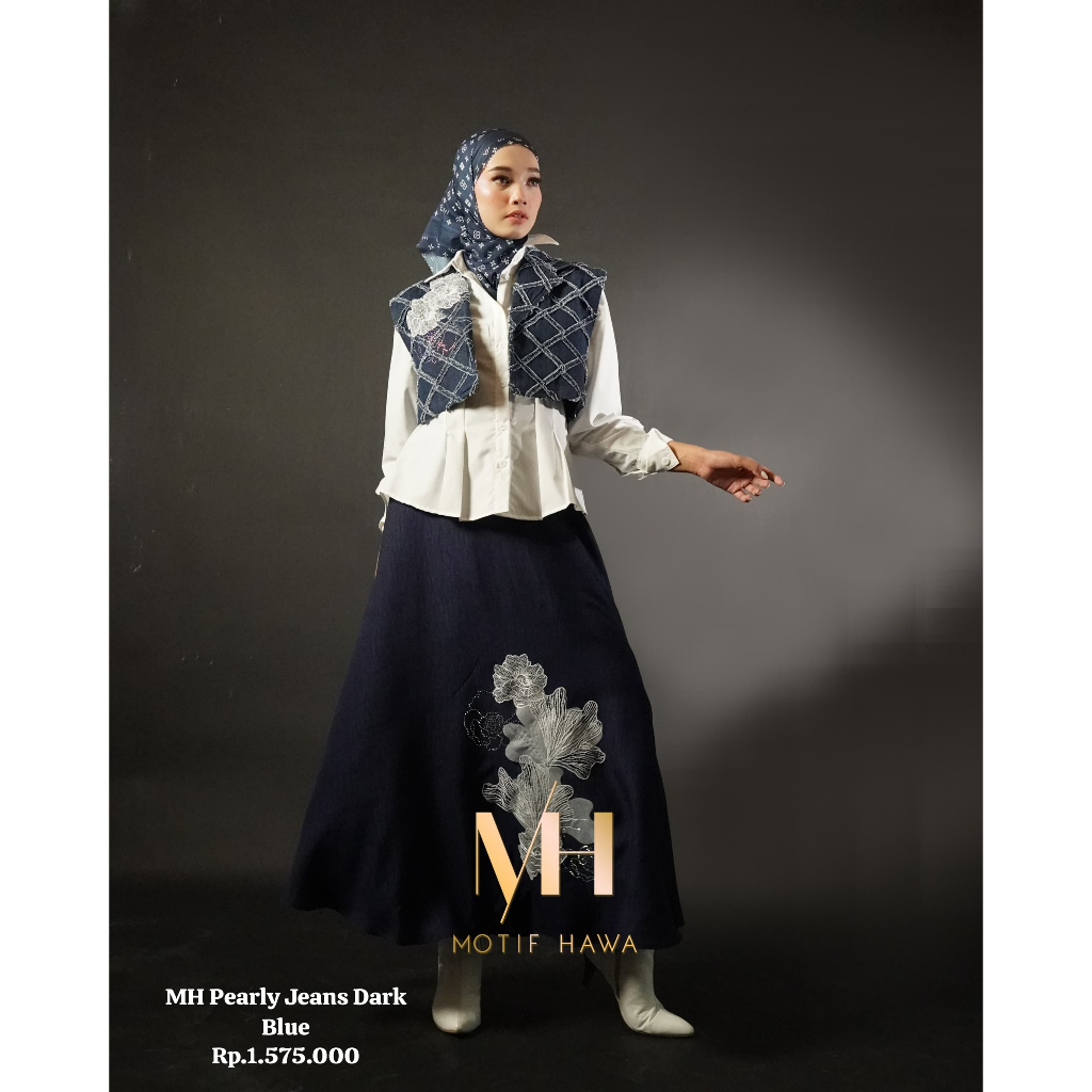 ONE SET PEARLY JEANSY BY MOTIF HAWA ORIGINAL KEKINIAN MODERN TRENDY ELEGANT MODIS BEST SELLER