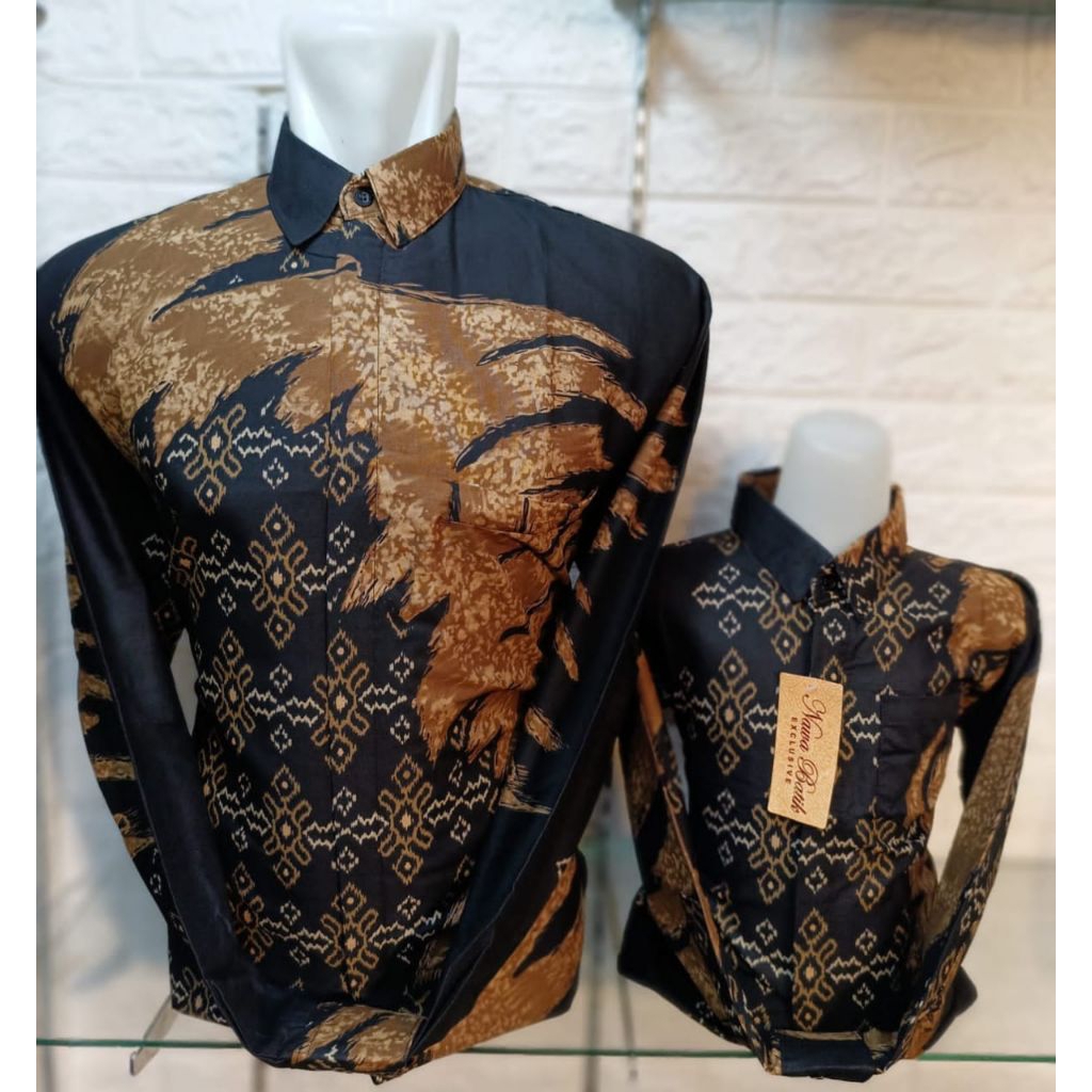 kemeja batik solo premium couple bapak dan anak