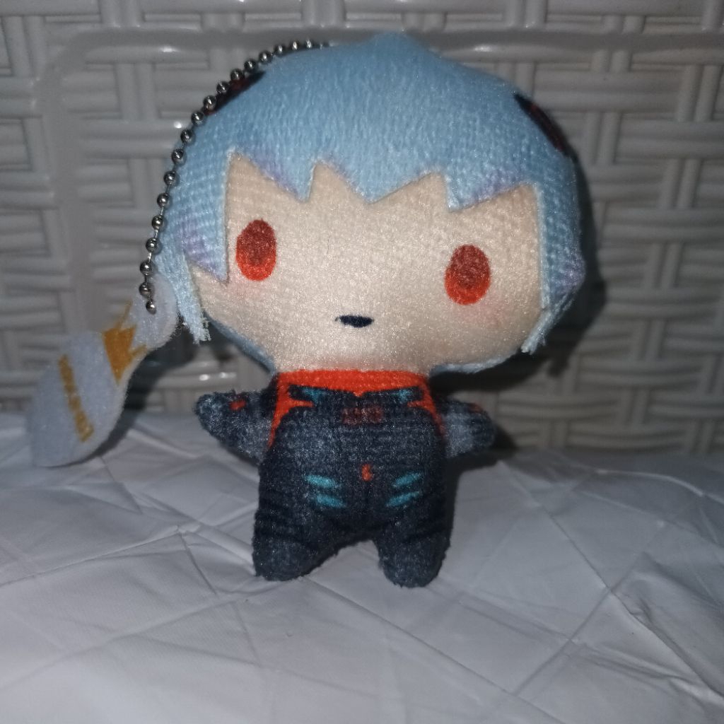 boneka rei ayanami evangelion round 1, bonus keychain