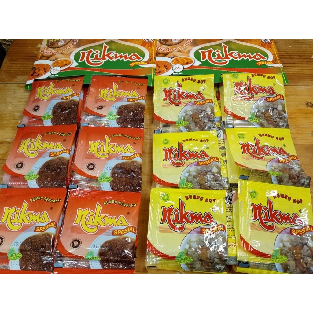 

24 sachet 5gr mix BUMBU RENDANG dan BUMBU SOP Padang Asli Nikma Spesial