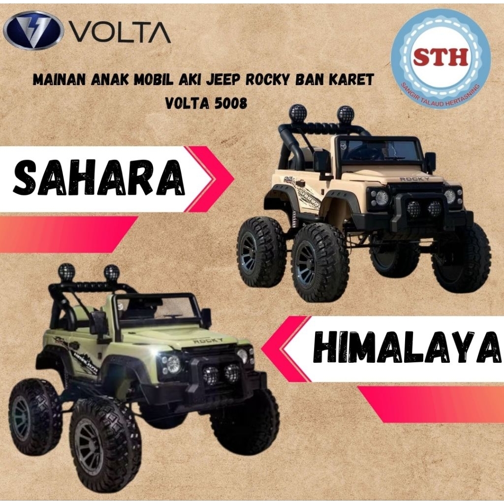 VOLTA 5008 Jeep Rocky Monster volta  Mobil Aki Mainan Anak