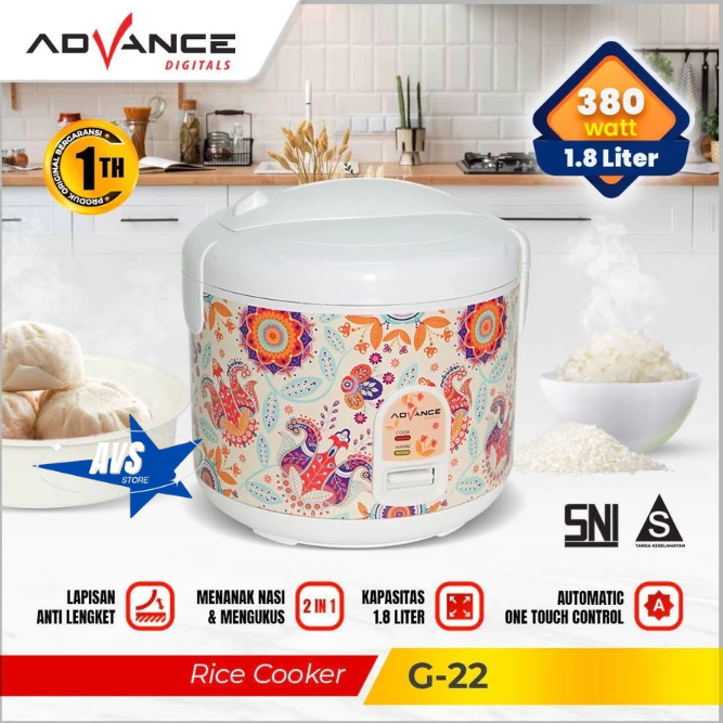 ADVANCE RICE COOKER / PENANAK NASI 1.8LITER  G 22