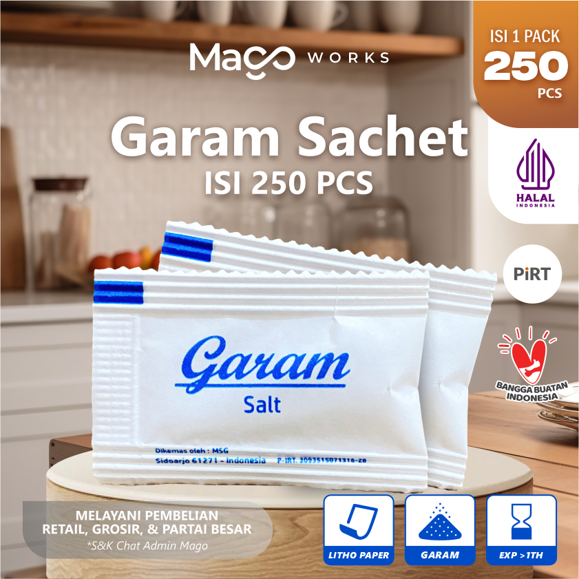 

Madani Sukses Gemilang / Garam Sachet Beryodium / 1 Pack isi 250 pcs