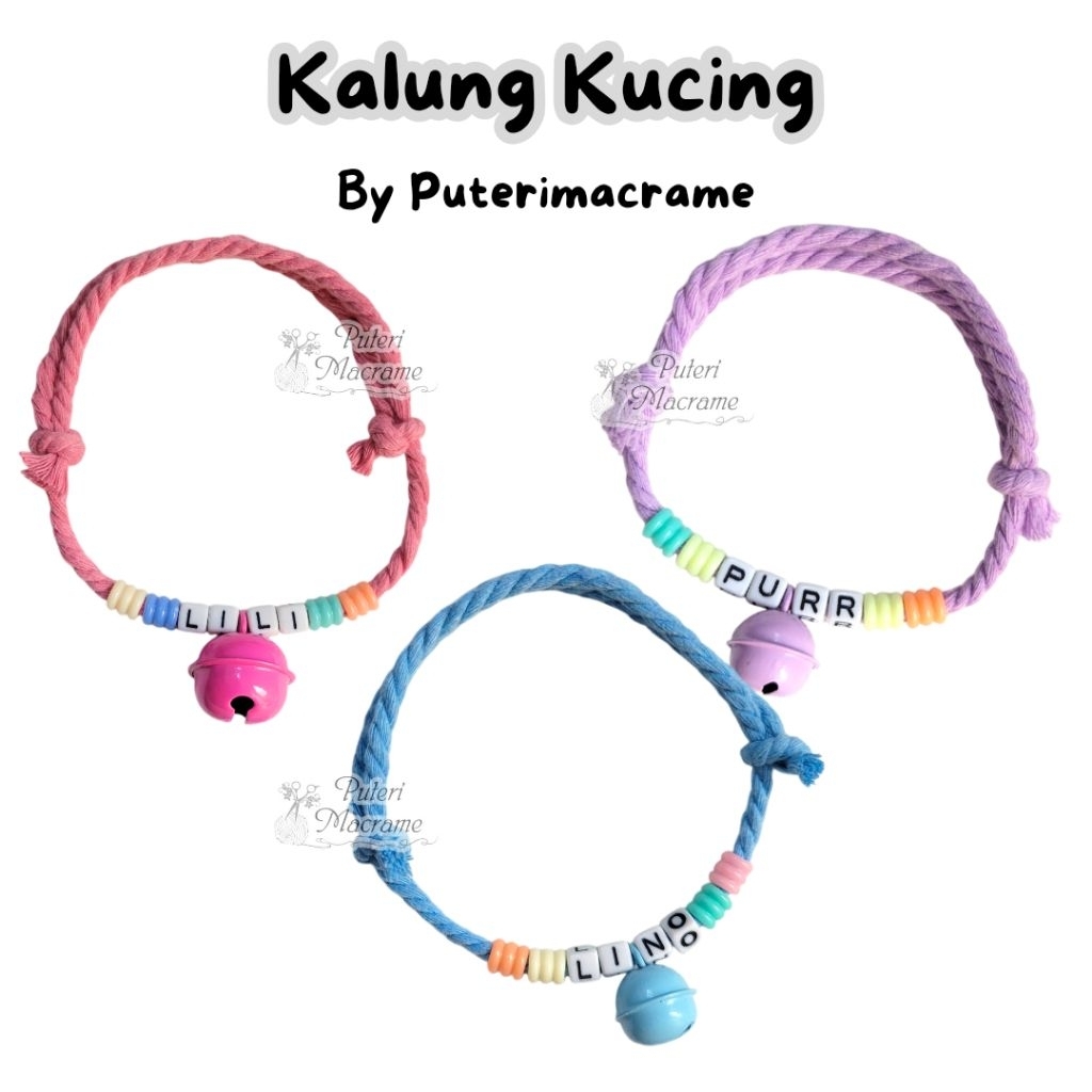 TERMURAH | Kalung Kucing Nama | Kalung Kucing  Lonceng | Kalung Kucing Inisial | Kalung Kucing Bell 
