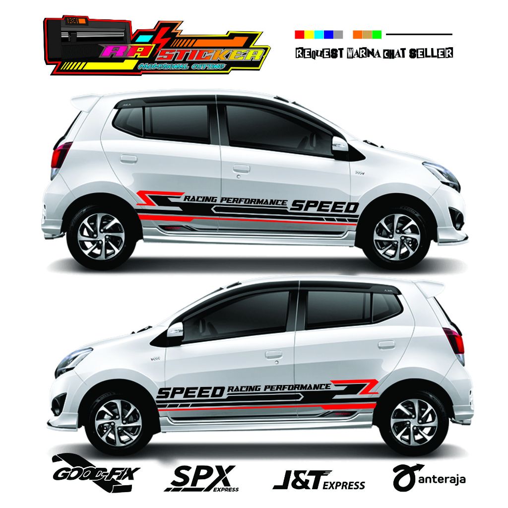STIKER MOBIL AYLA AGYA OLD,NEW  STIKER CUTTING SPEED LIST BODY SAMPING