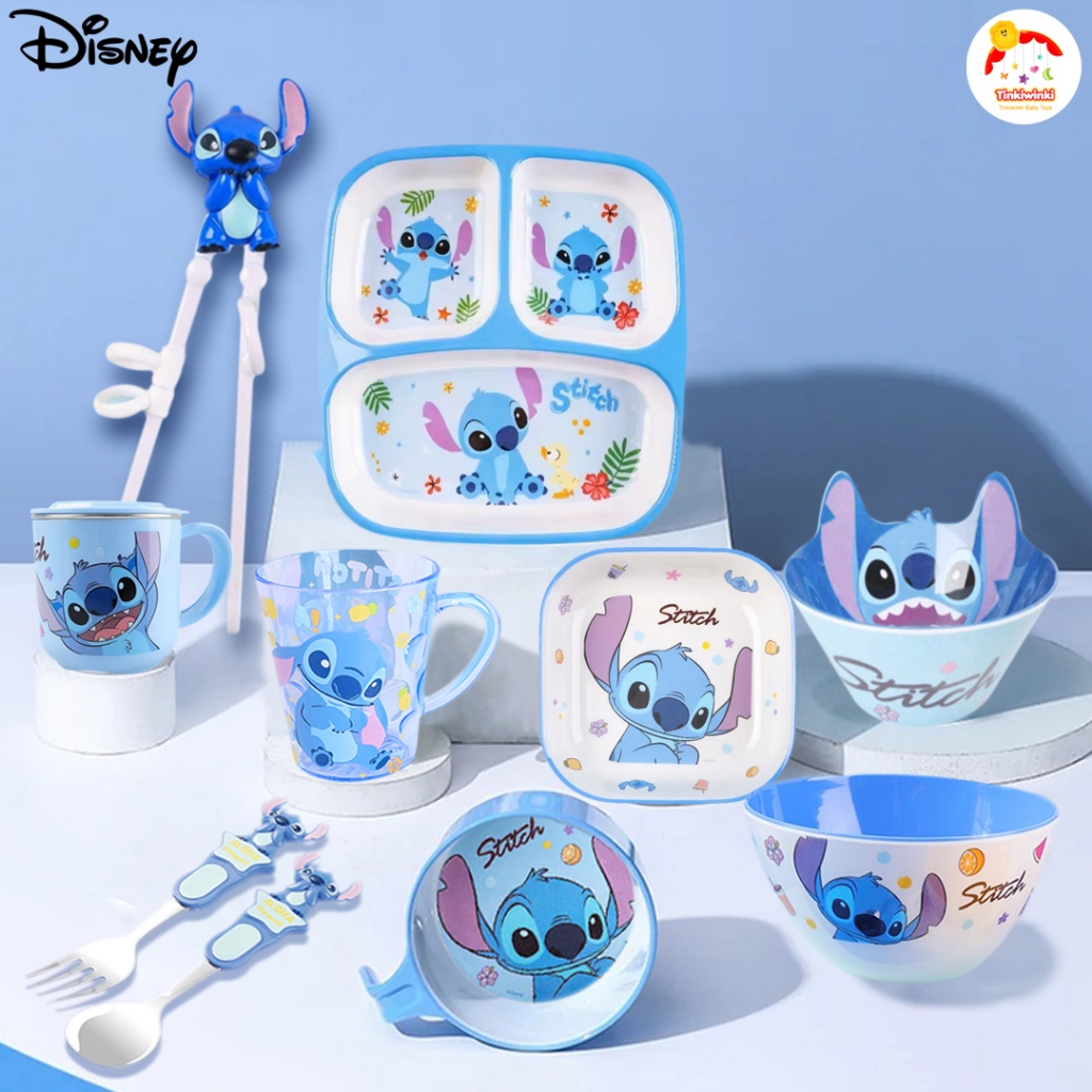 DISNEY Original STITCH - Peralatan Makan Anak Set Special Edition Melamin  - Gift Box/Hampers/Piring