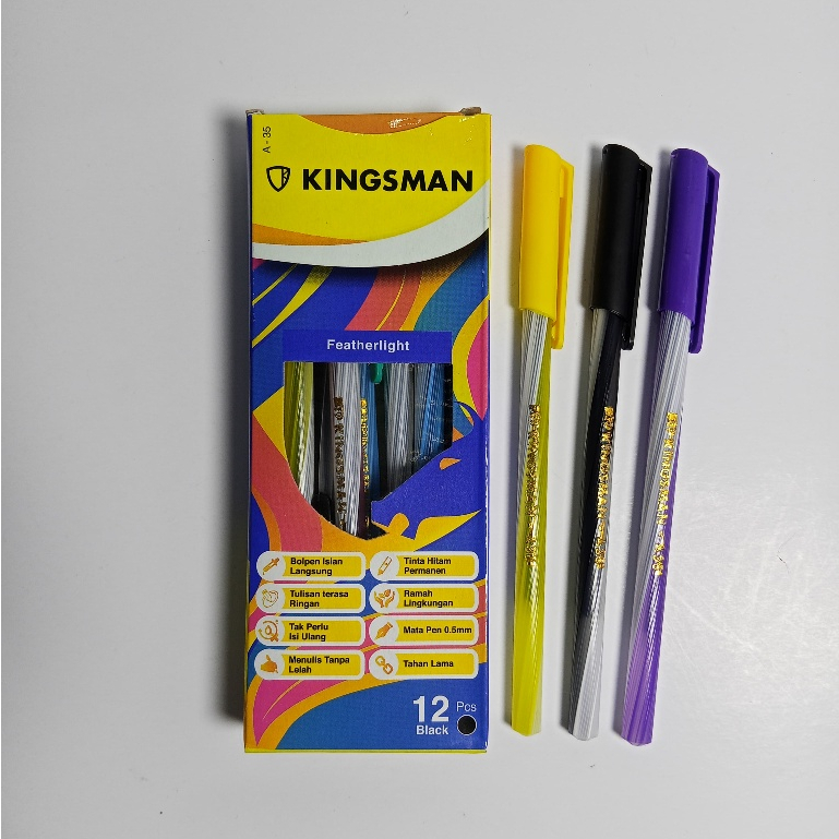 

Bolpen Ulir Warna-Warni / Bolpen Lilin KINGSMAN