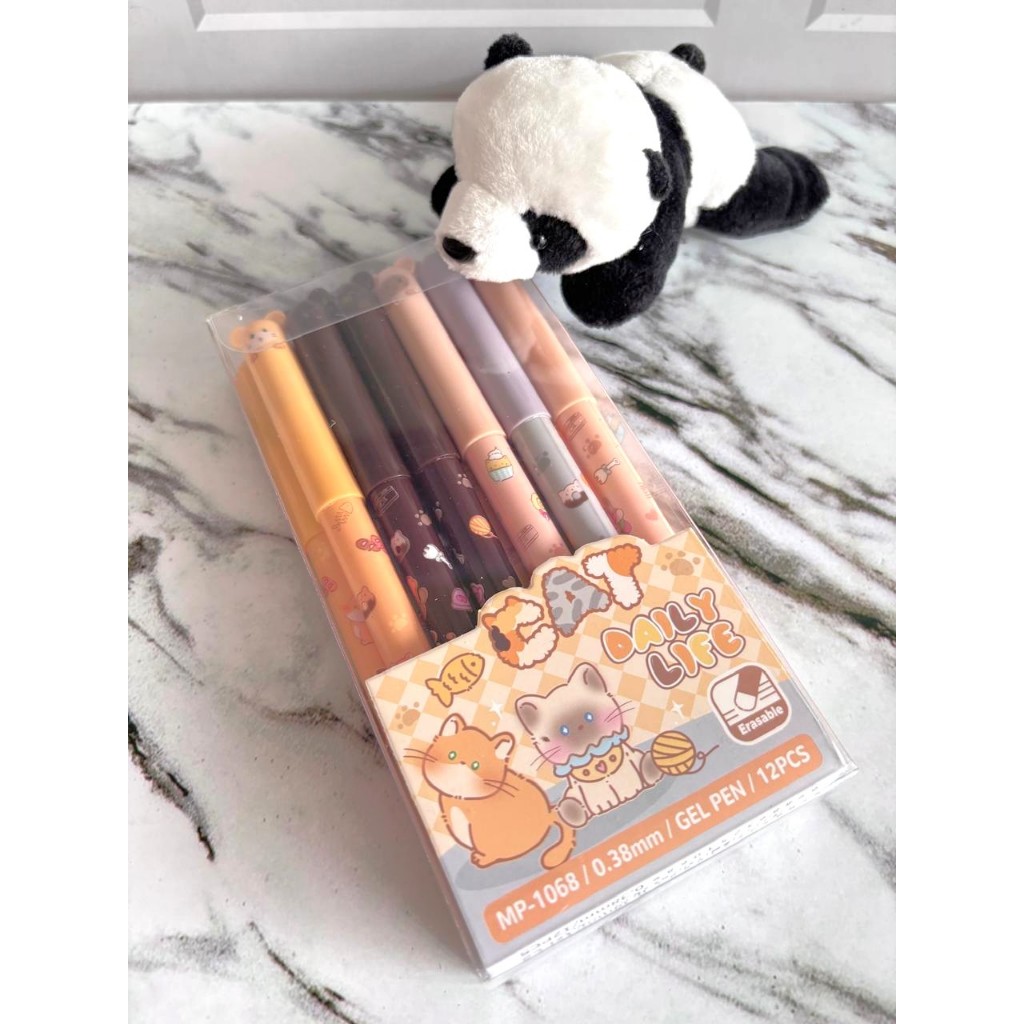 

Cindy Pulpen Erasable Karakter Kucing Lucu Gel Pen Hapus Tinta Hitam 0.38 mm