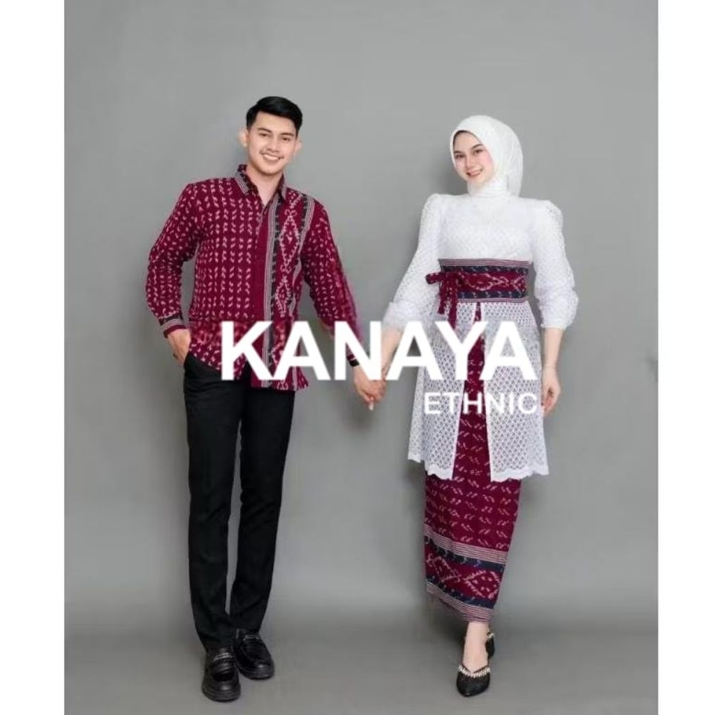 BAJU TENUN COUPLE BROKAT - COUPLE TENUN - BAJU TENUN COUPLE - COUPLE TENUN KONDANGAN