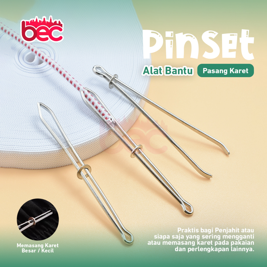 [BEC] Alat Pinset Bantu Pasang Karet Celana | Alat Pasang Karet Menjahit Jahit Jepit Karet