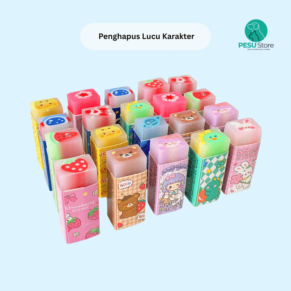 

Penghapus Karakter Lucu Anak – Alat Tulis Sekolah / Souvenir / Hadiah